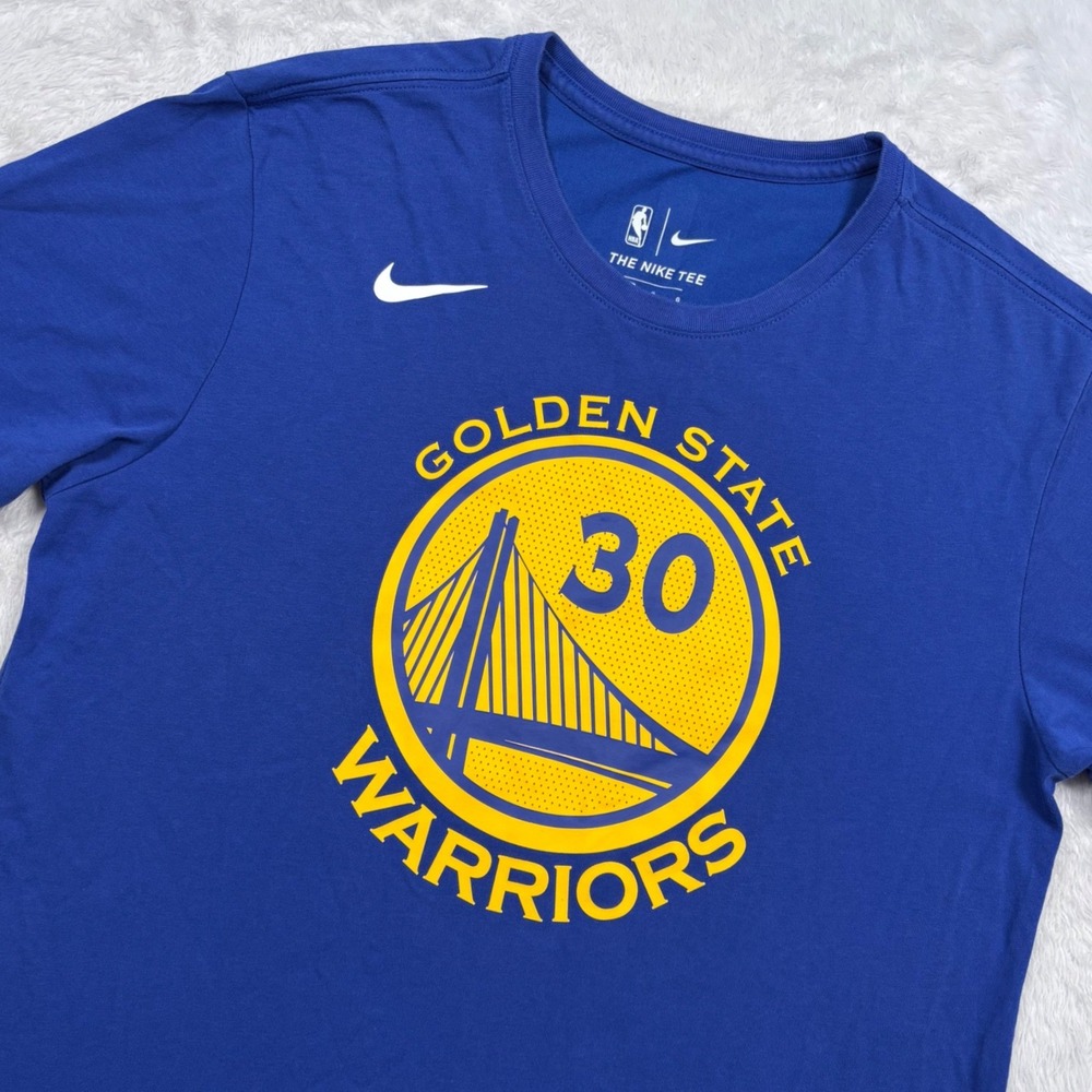 Nike Golden State Warriors Stephen Curry Men L (FIT S) Blue Dri-FIT NBA Tee